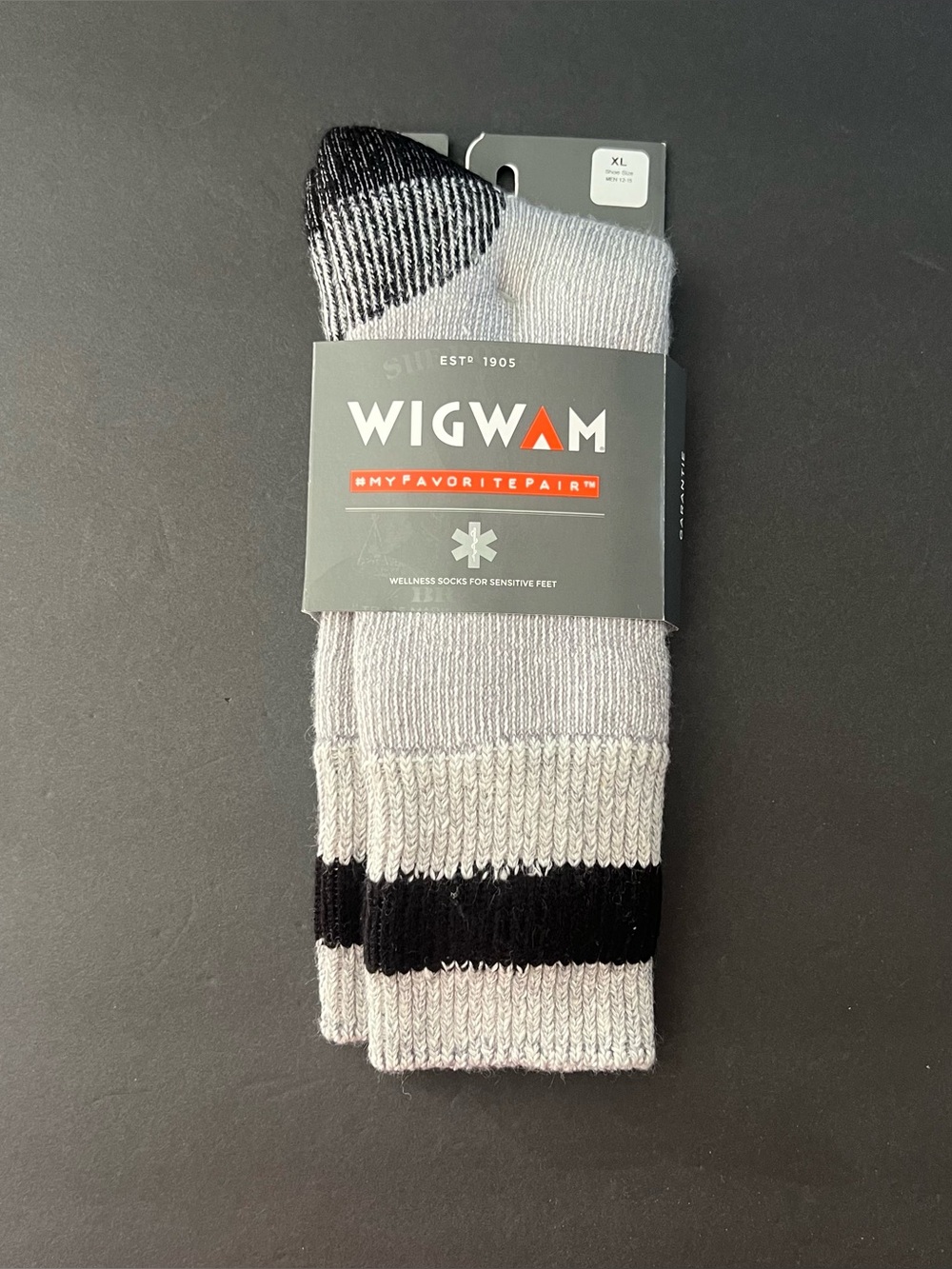 Men's Wigwam Wellness Socks for Diabetic & Sensitive Feet XL (Shoe 12-15)
